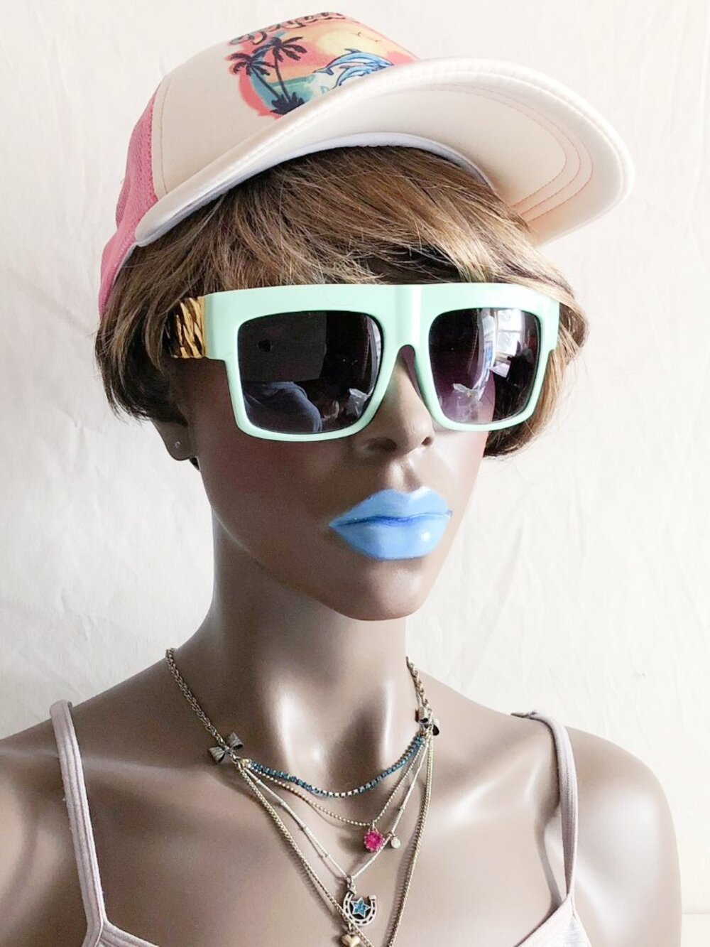 Mint Oversized Square Shape Sunglasses